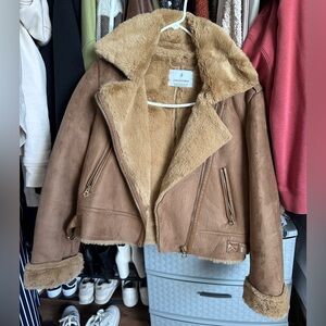 Stradivarius Suede Teddy Jacket